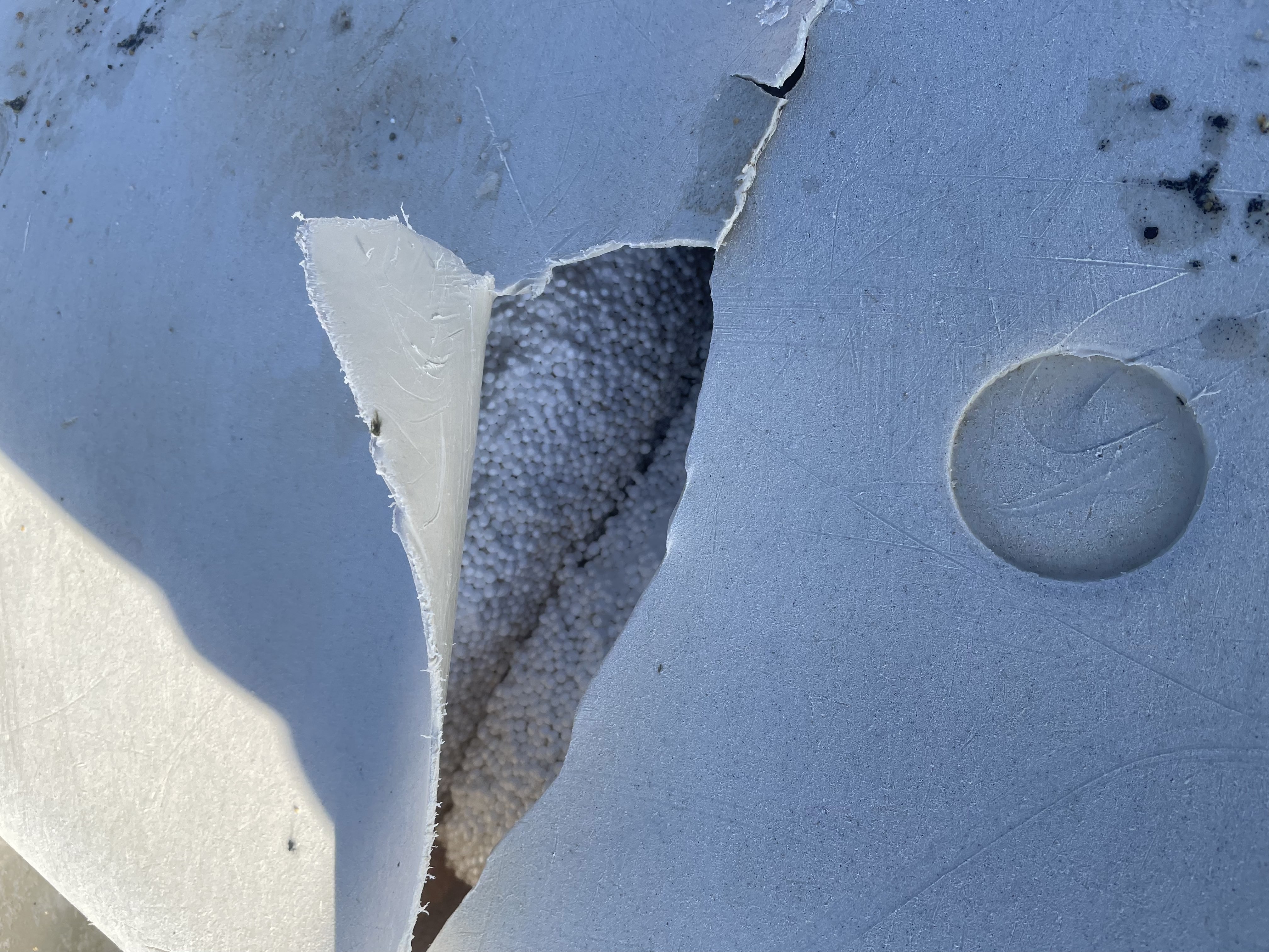 More Styrofoam Beads Litter Lake Tahoe Beach Due To Burst Dock